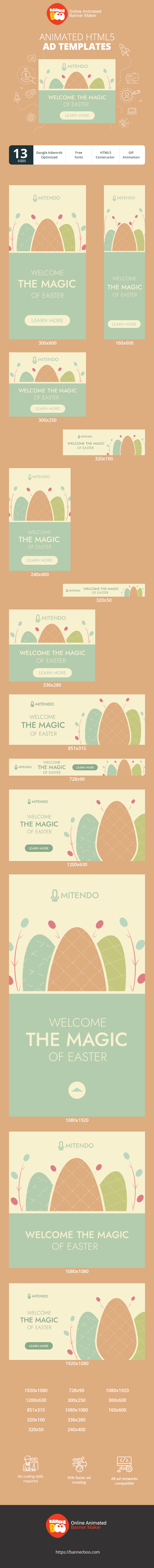 Banner ad template — Welcome The Magic Of Easter — Easter