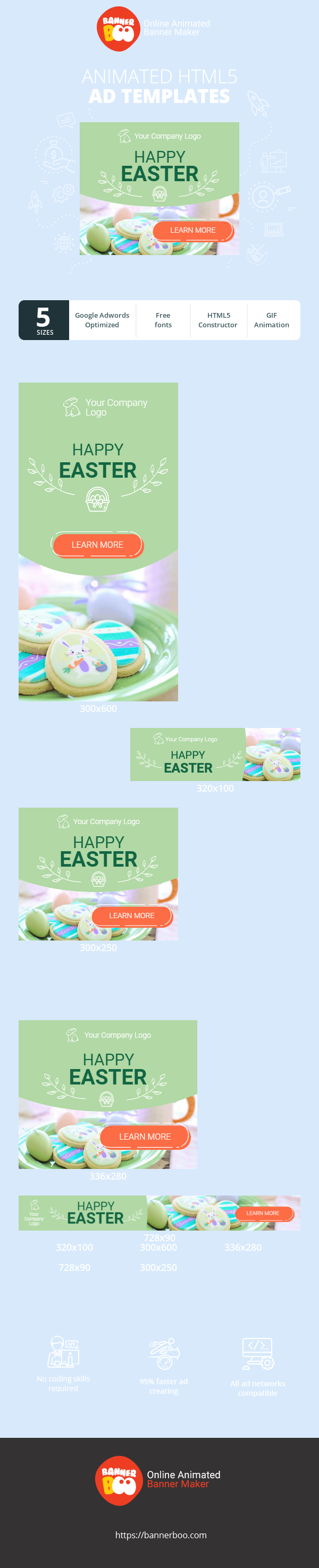 Banner ad template — Happy Easter!