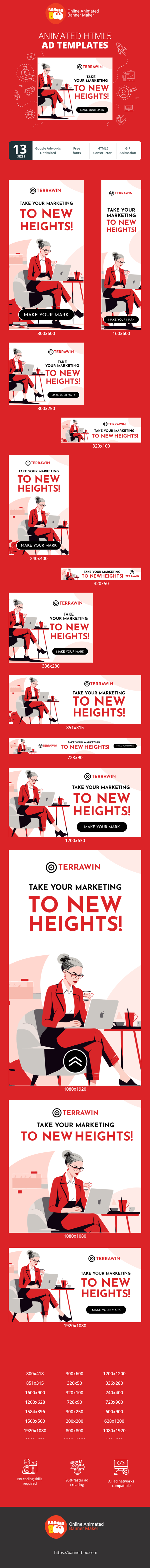 Banner ad template — Take Your Marketing to New Heights! — Agencies