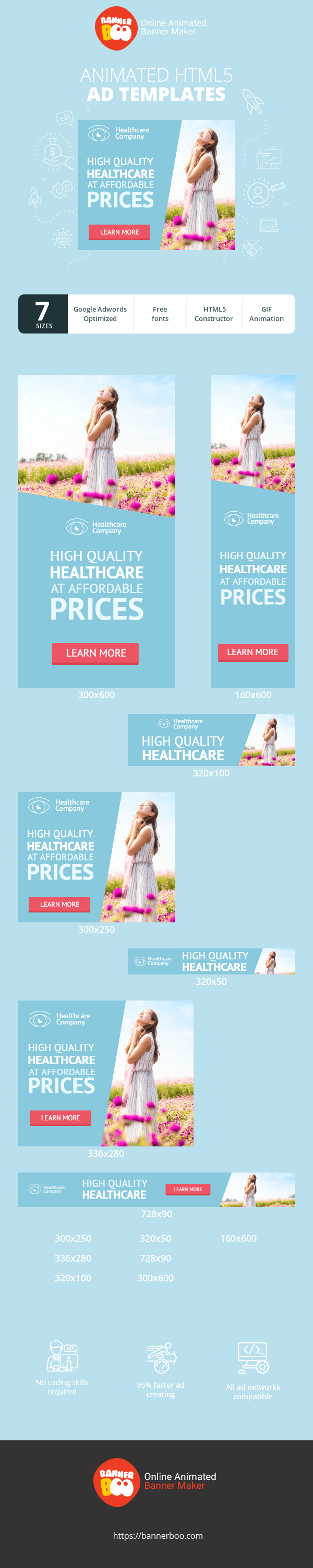 Banner ad template — High Quality Healthcare at Affordable Prices
