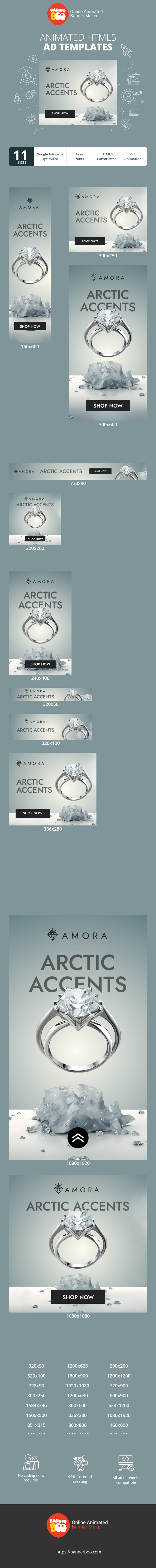 Banner ad template — Arctic Accents Effortless Charm — Jewelry