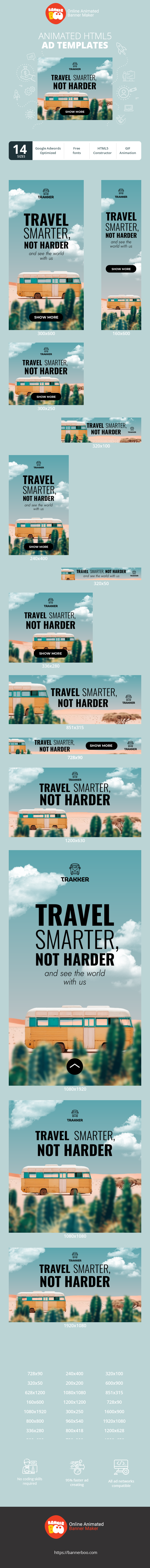 Banner ad template — Travel Smarter, Not Harder — And See The World With Us