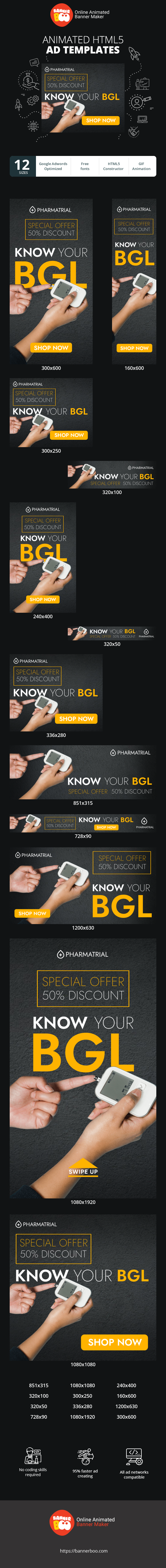 Шаблон рекламного банера — Know Your BGL — Special Offer 50% Discount