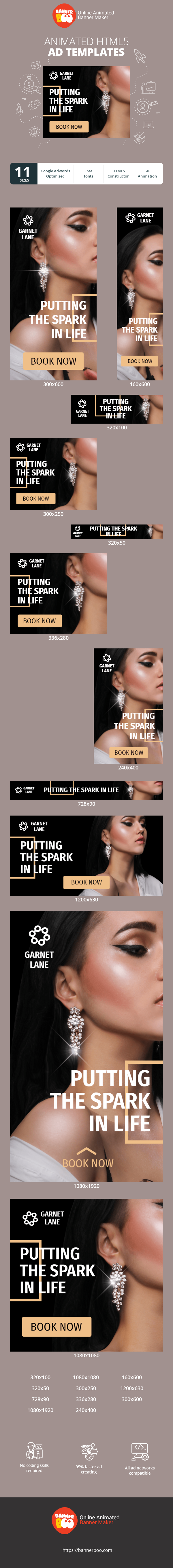 Szablon reklamy banerowej — Dodając Iskrę Do Życia — Sklep z Biżuterią