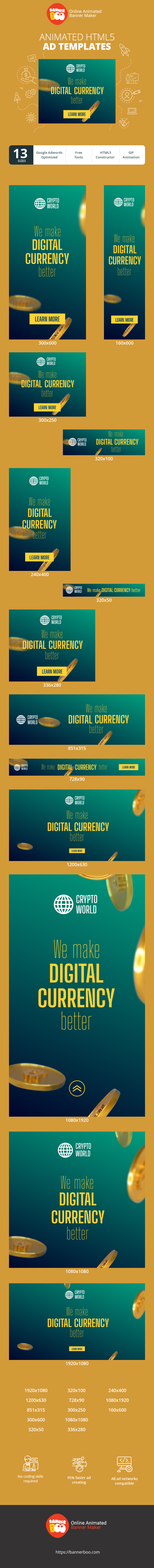 Banner ad template — We Make Digital Currency Better — Cryptocurrency