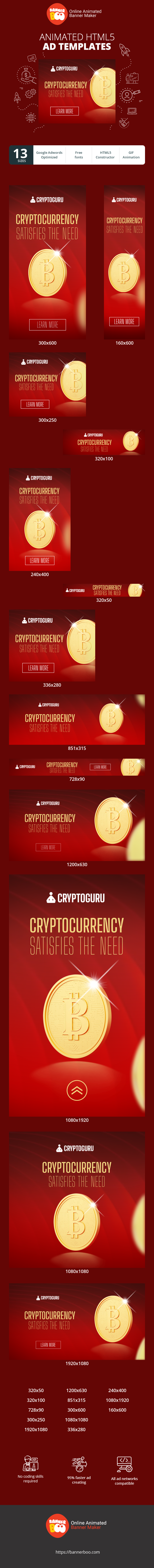 Banner ad template — Cryptocurrency — Satisfies The Need