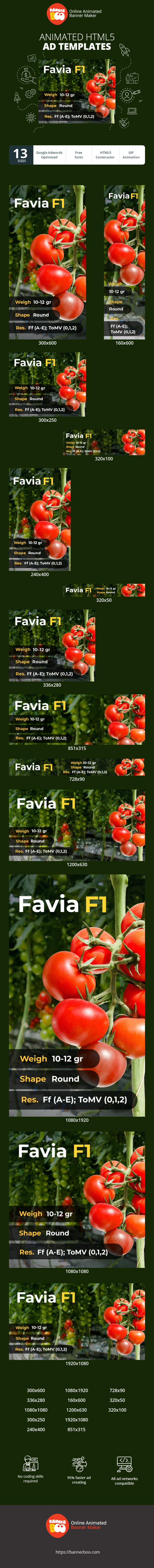 Szablon reklamy banerowej — Favia F1 Tomato Hybrid — Agriculture