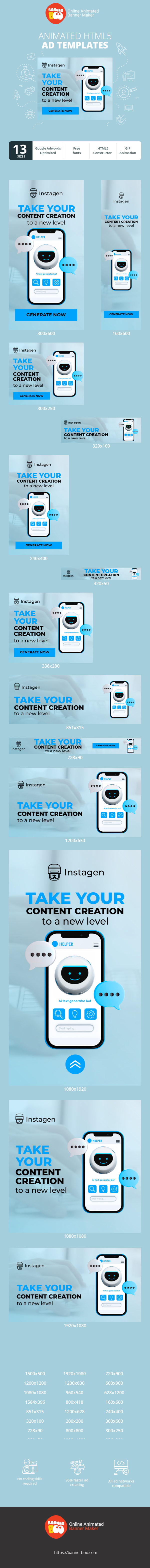 Szablon reklamy banerowej — Take Your Content Creation — To A New Level