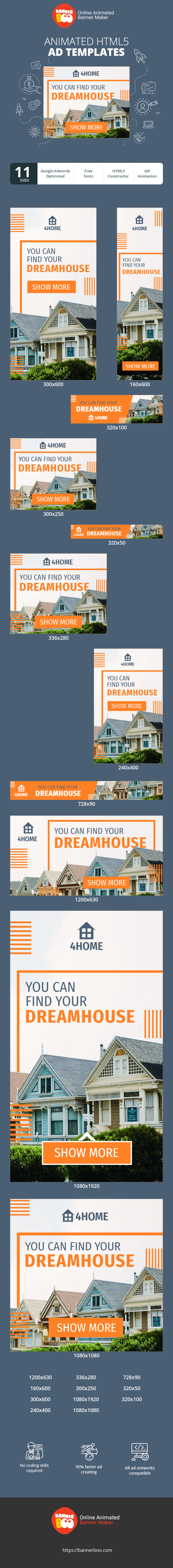 Szablon reklamy banerowej — Sie können Ihr Traumhaus finden — Immobilien