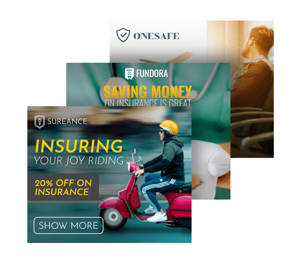 Animated insurance banner templates