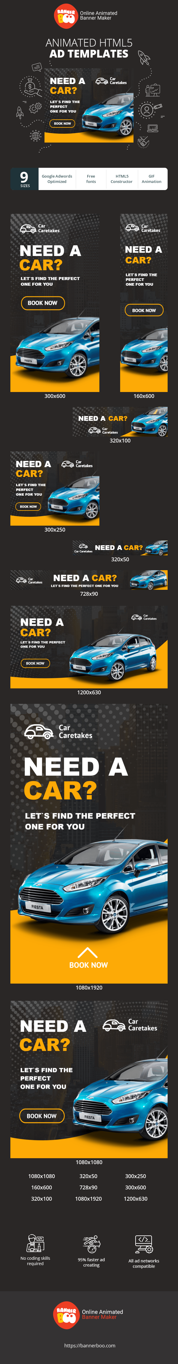 Szablon reklamy banerowej — Brauchen Sie ein Auto? — Finden wir das perfekte für Sie