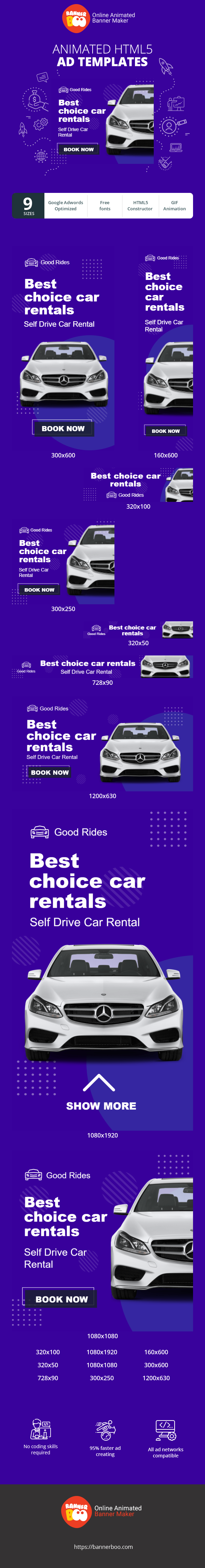 Szablon reklamy banerowej — Best Choice Car Rentals — Self Drive Car Rental
