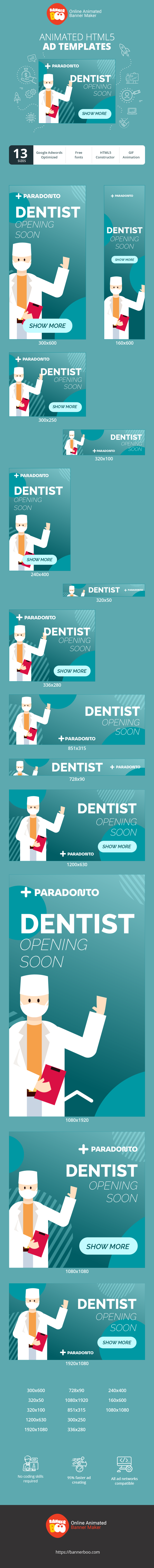 Шаблон рекламного банера — Dentist — Opening Soon