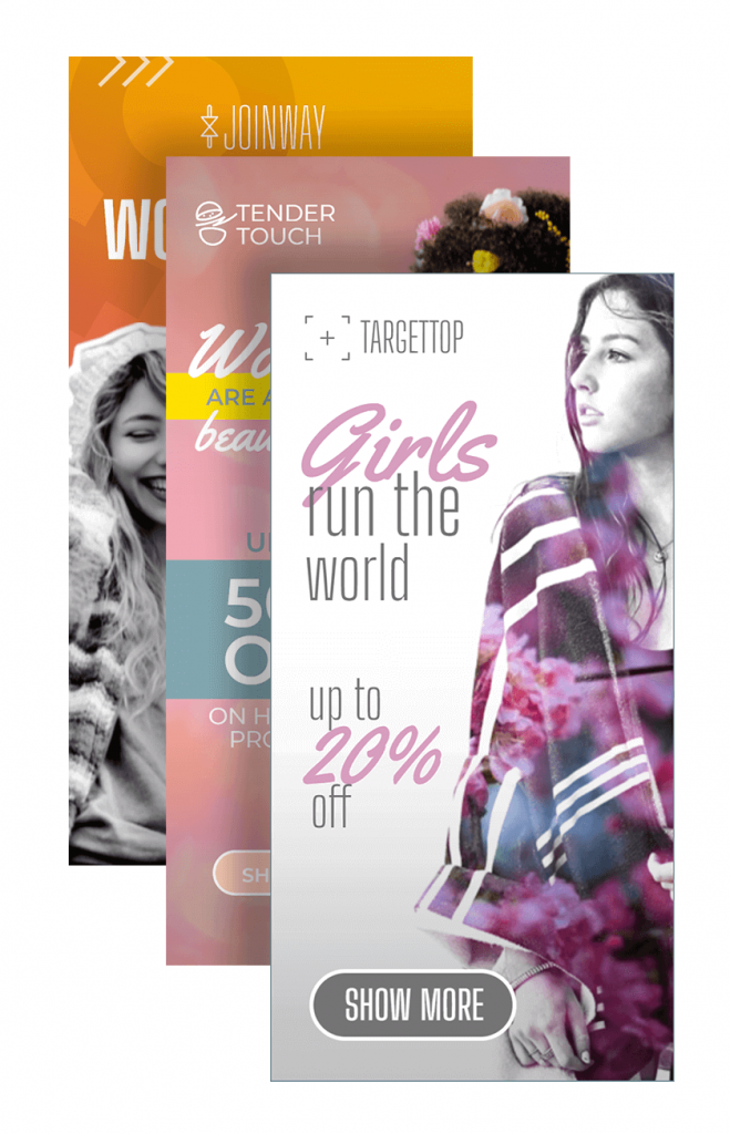 HTML5 banner templates until Women's Day