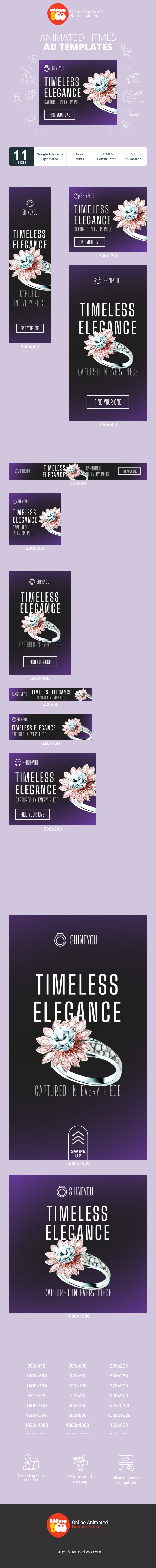 Szablon reklamy banerowej — Zeitlose Eleganz in jedem Stück festgehalten — Schmuck