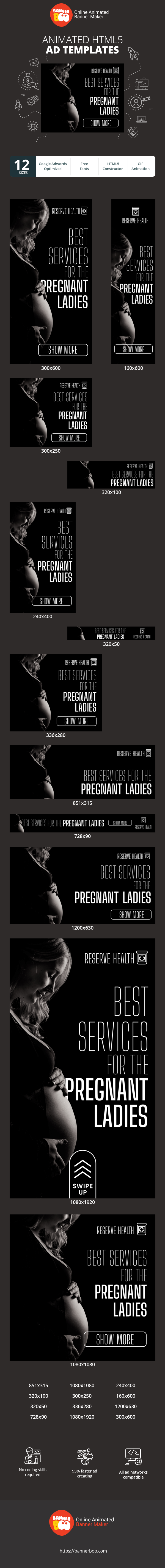 Szablon reklamy banerowej — Best Services For The Pregnant Ladies — Medicine