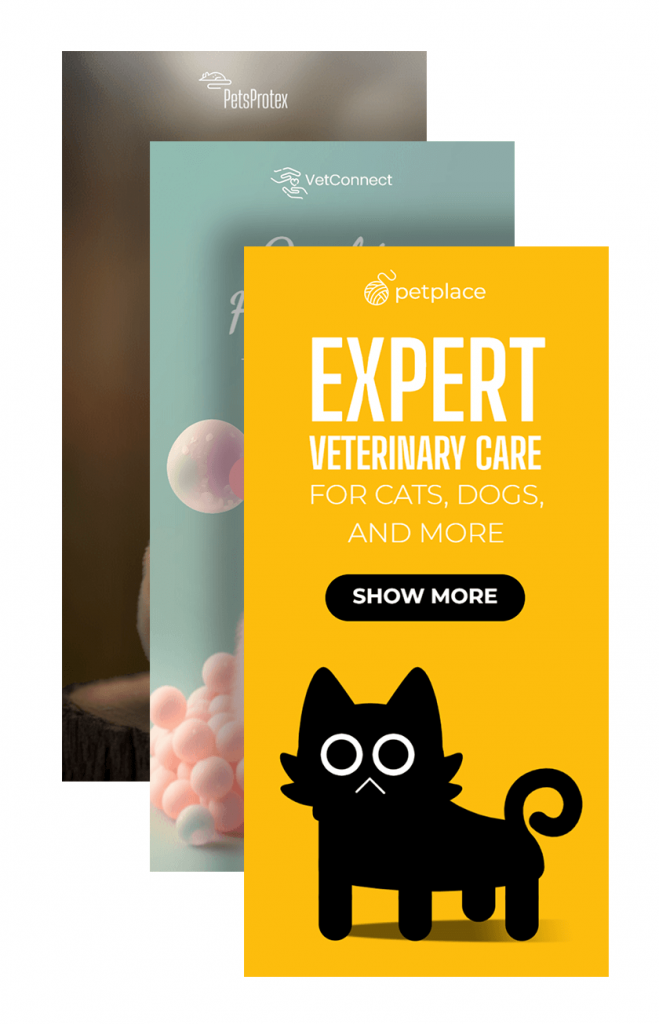 HTML5 шаблоны баннеров для товаров по уходу за домашними животными
