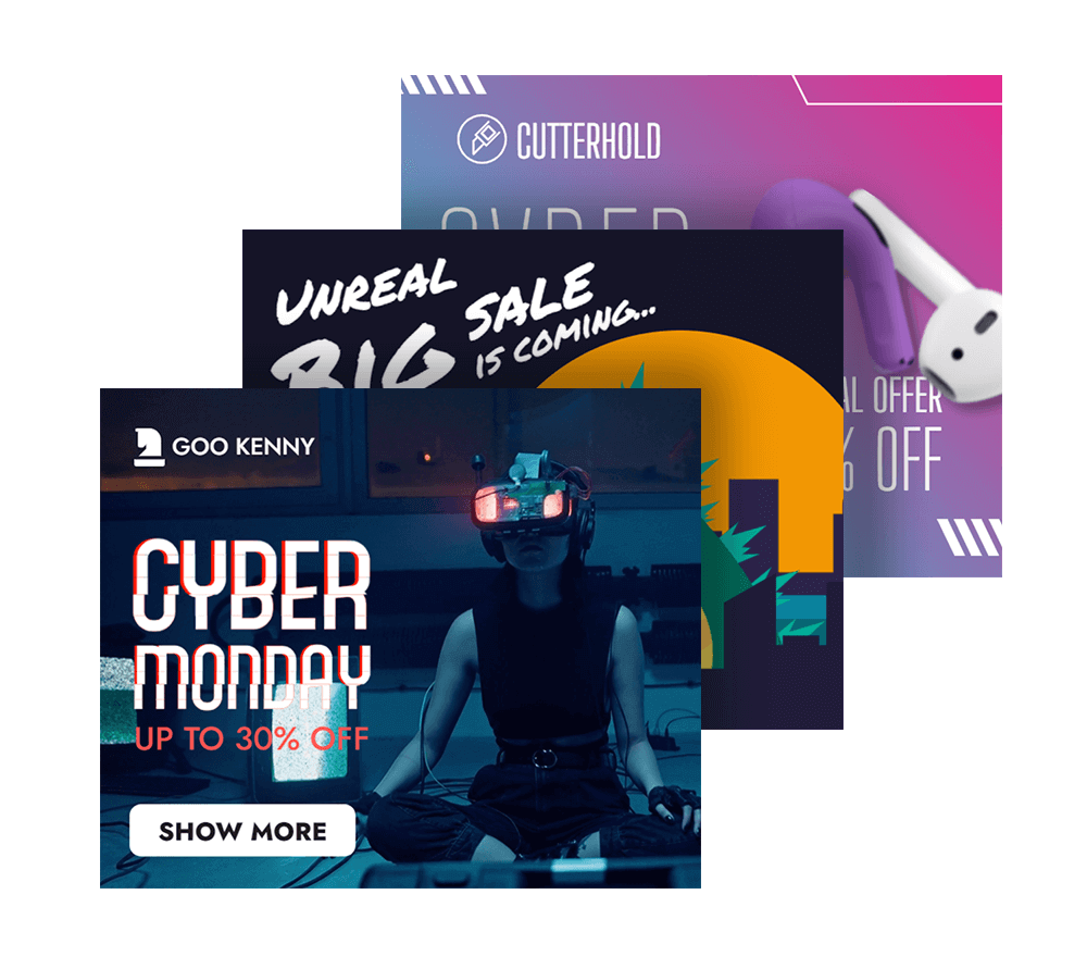 Animated Cyber Monday Banner Templates