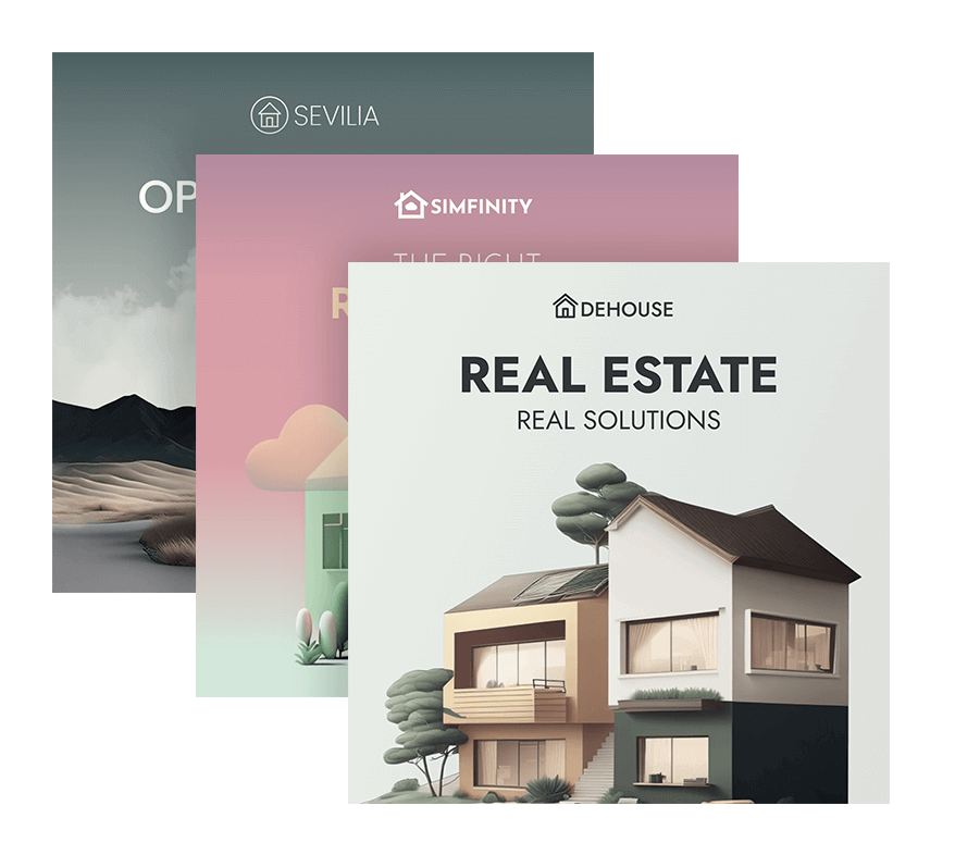 Social real estate banner templates