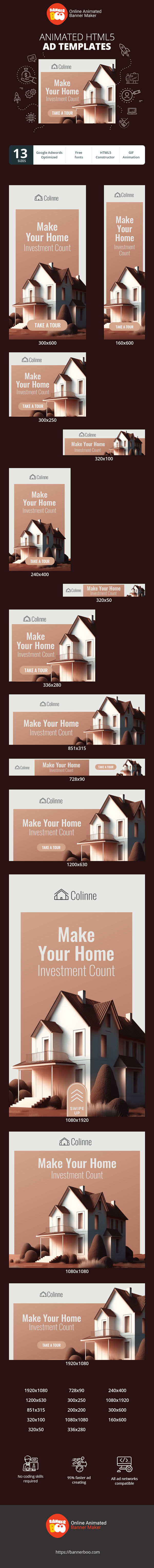 Banner ad template — Make Your Home Investment Count — Real Estate