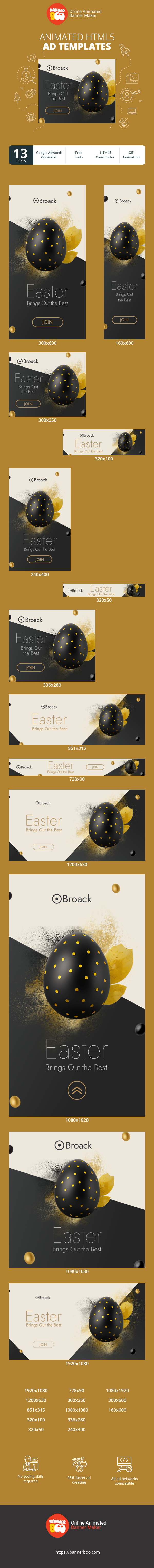 Szablon reklamy banerowej — Easter Brings Out The Best — Easter