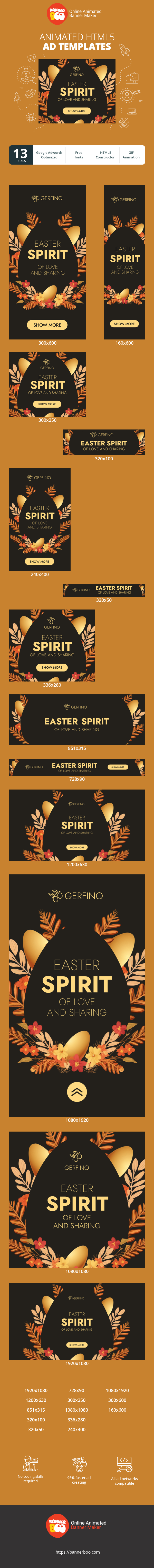 Banner ad template — Easter Spirit Of Love And Sharing — Easter