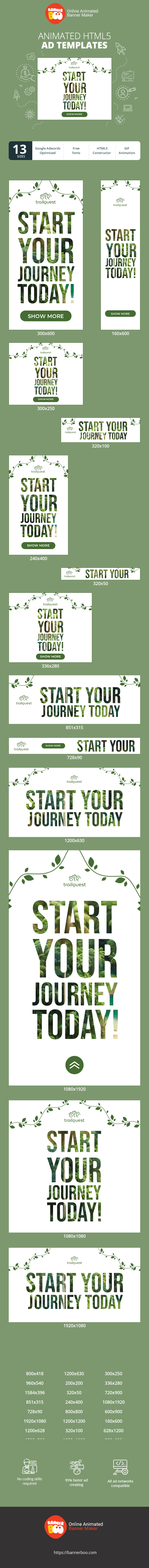 Banner ad template — Traveling — Start Your Journey Today!