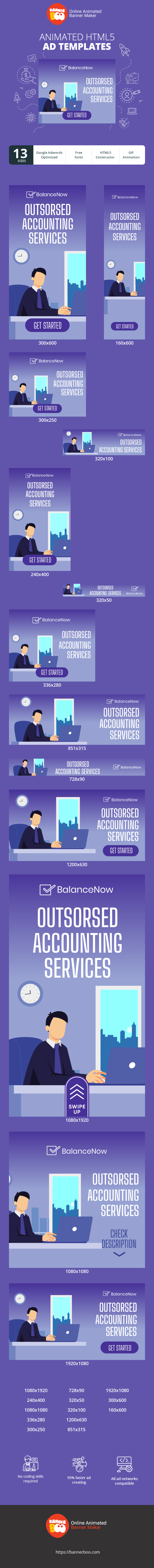 Шаблон рекламного банера — Outsorsed Accounting Services — Finance