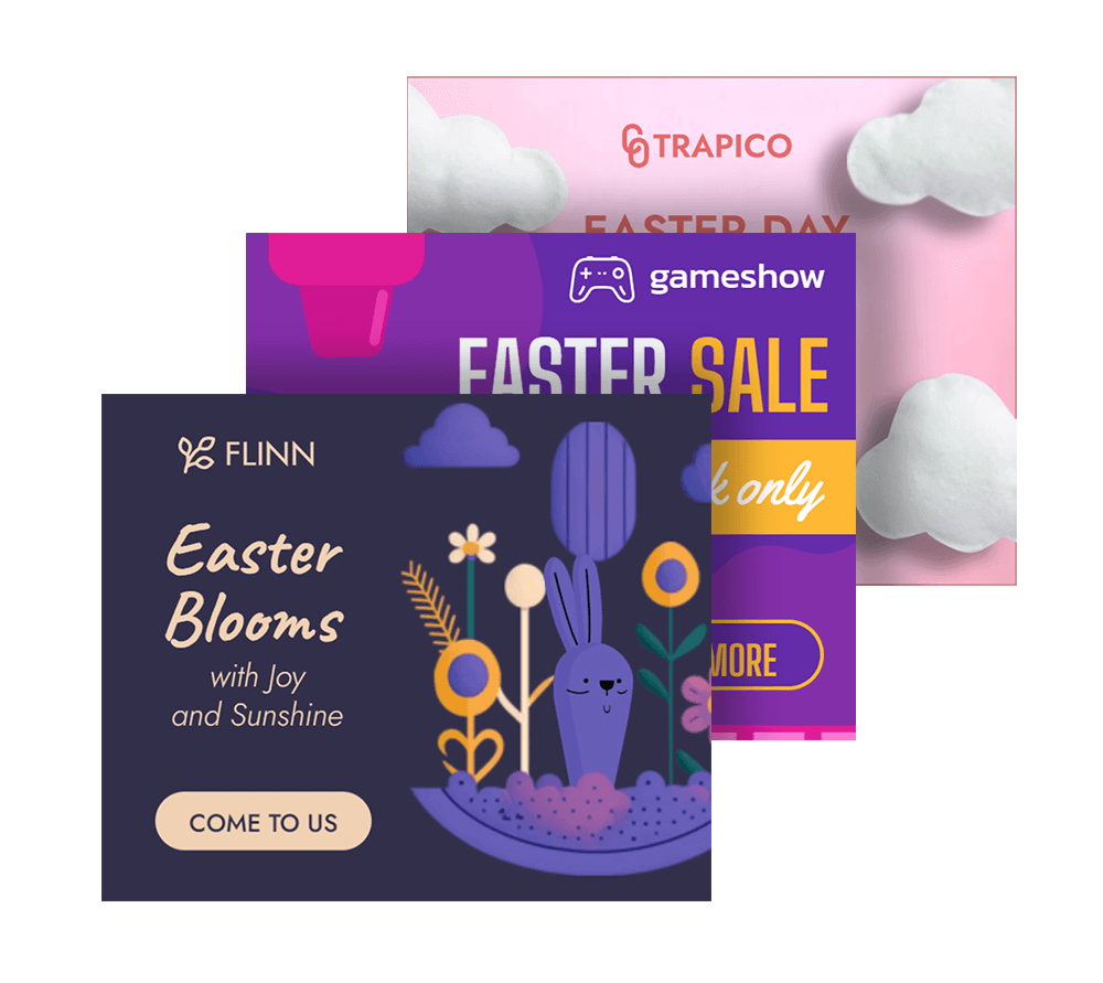 Animated Easter banner templates