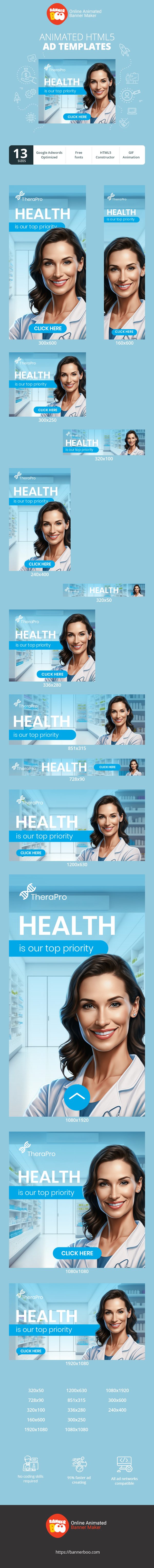 Banner ad template — Health — Is Our Top Priority