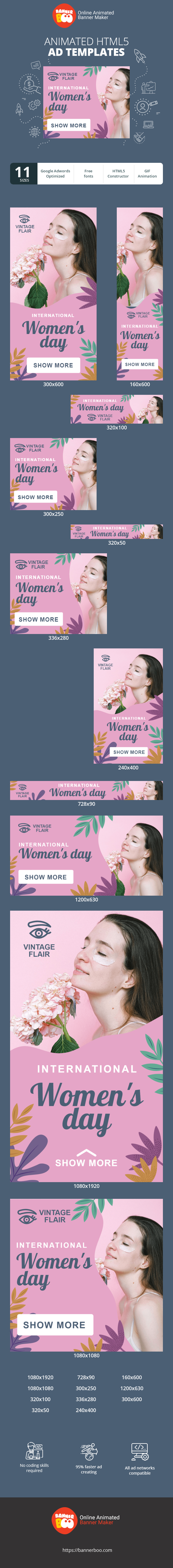 Banner ad template — International Womens Day — 8 March