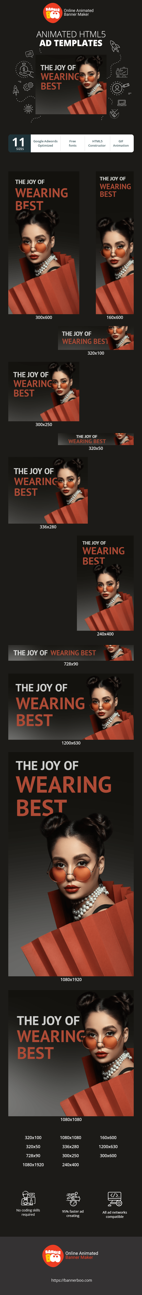 Banner ad template — The Joy Of Wearing Best — Jewellery Store