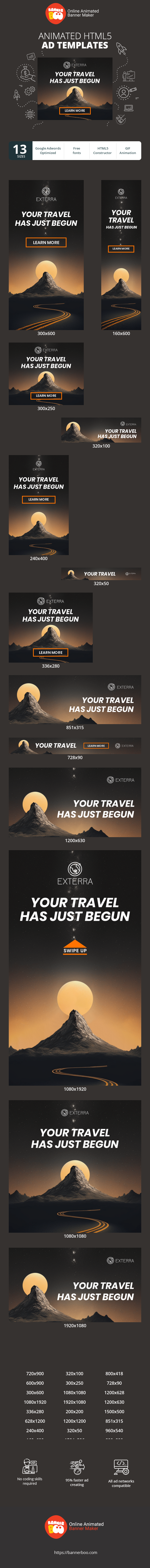Szablon reklamy banerowej — Ihre Reise — Hat gerade erst begonnen