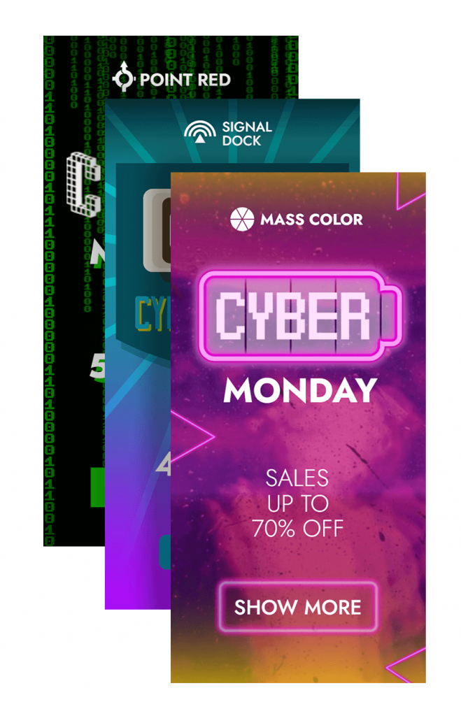 HTML5 Banner Templates for Cyber Monday
