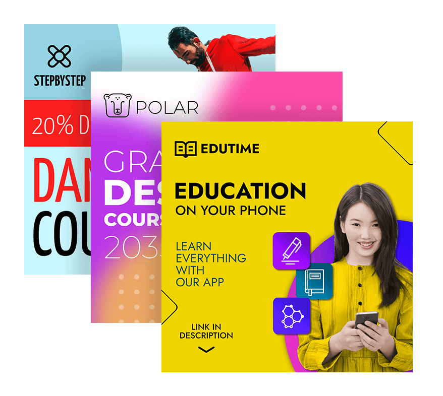 Education banner templates for social networks