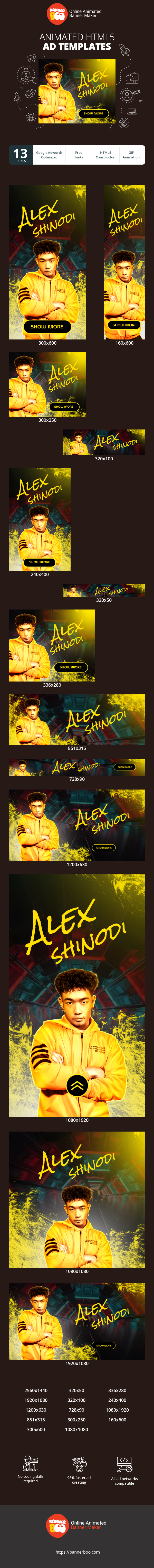 Szablon reklamy banerowej — Alex Shinodi — Analiza e-sportowa