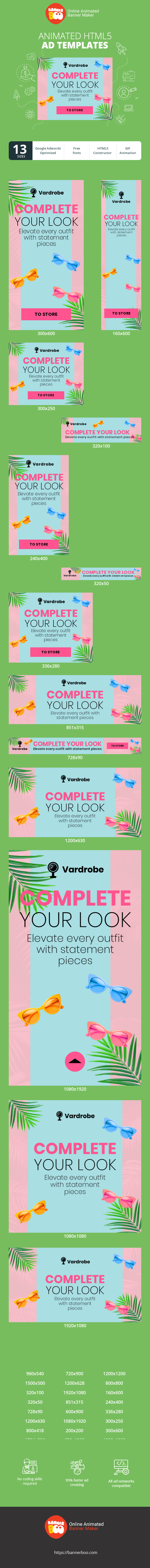 Banner ad template — Complete Your Look — Elevate Every Outfit With Statement Pieces