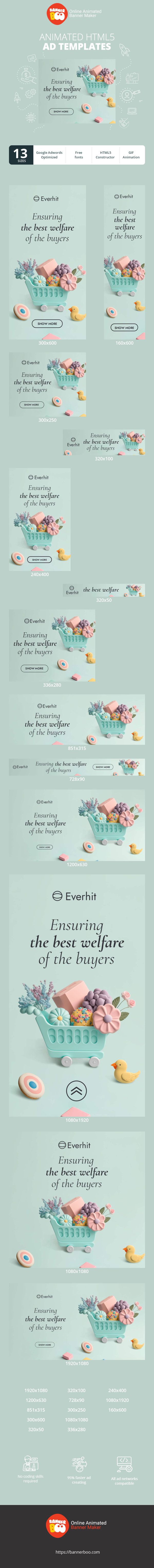 Шаблон рекламного банера — Ensuring The Best Welfare Of The Buyers — E-Commerce