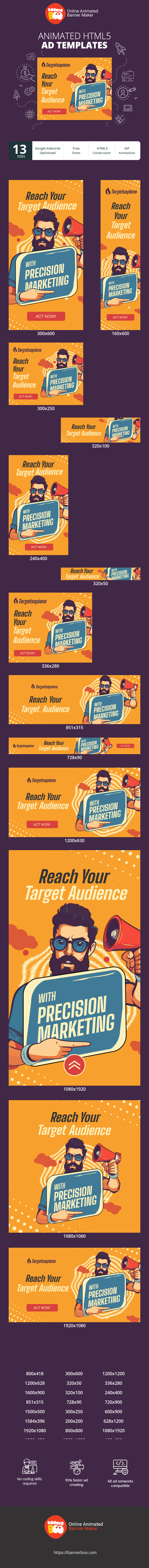 Banner ad template — Reach Your Target Audience with Precision Marketing — Agencies