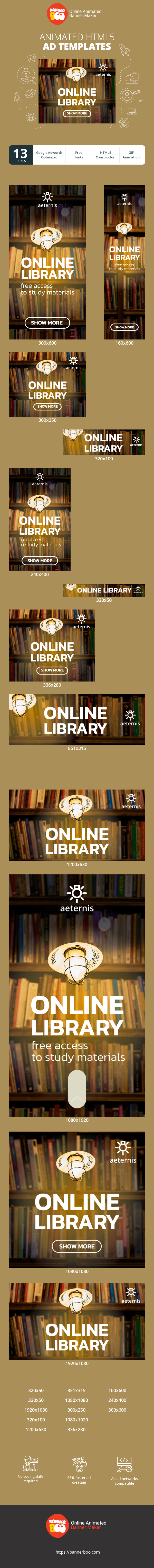 Szablon reklamy banerowej — Online Library — Free Access To Study Materials