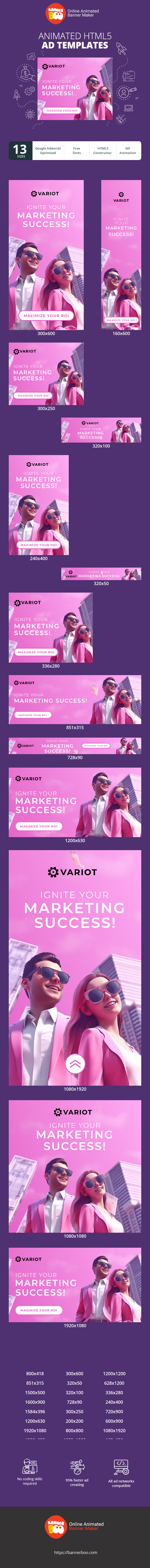 Banner ad template — Ignite Your Marketing Success! — Agencies