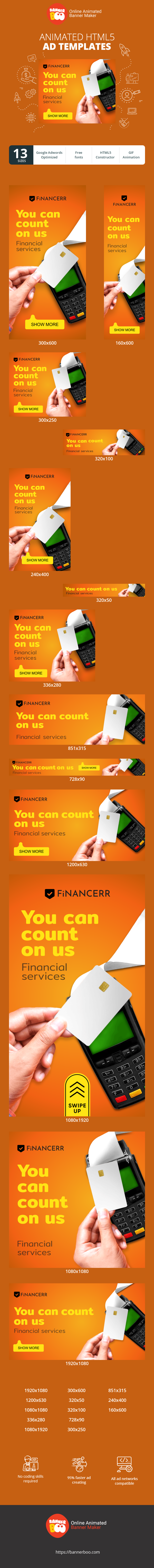 Banner ad template — You Can Count On Us — Financial Services