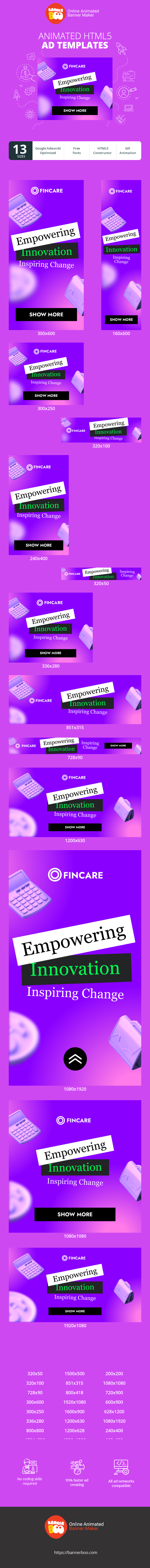 Шаблон рекламного банера — Empowering Innovation Inspiring Change — Startup