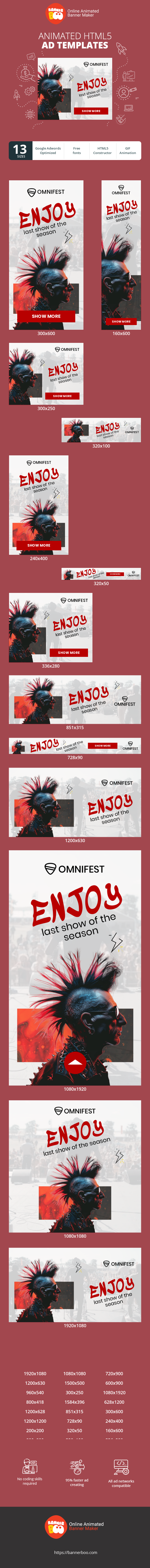 Banner ad template — Enjoy Last Show Of The Season — Festivals