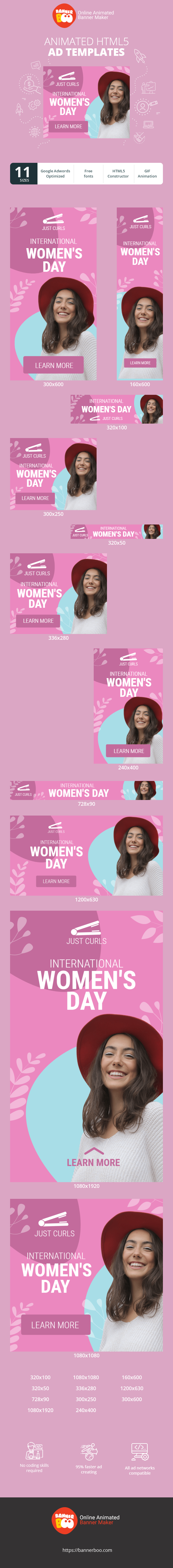 Szablon reklamy banerowej — Internationaler Frauentag — 8. März