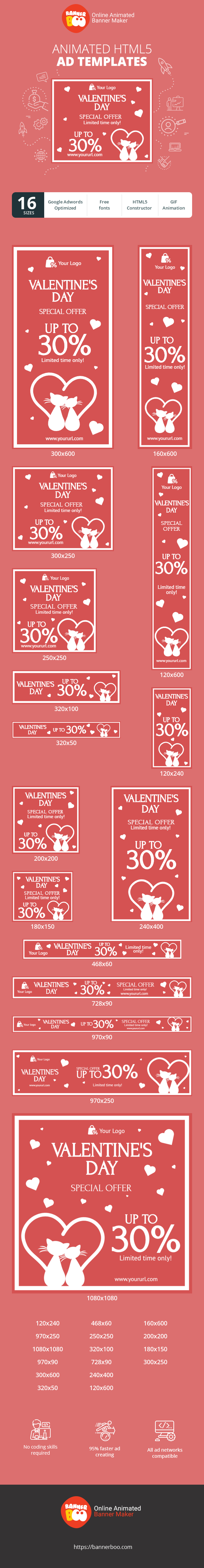 Banner ad template — Valentine's Day Special Offer — Big Sale