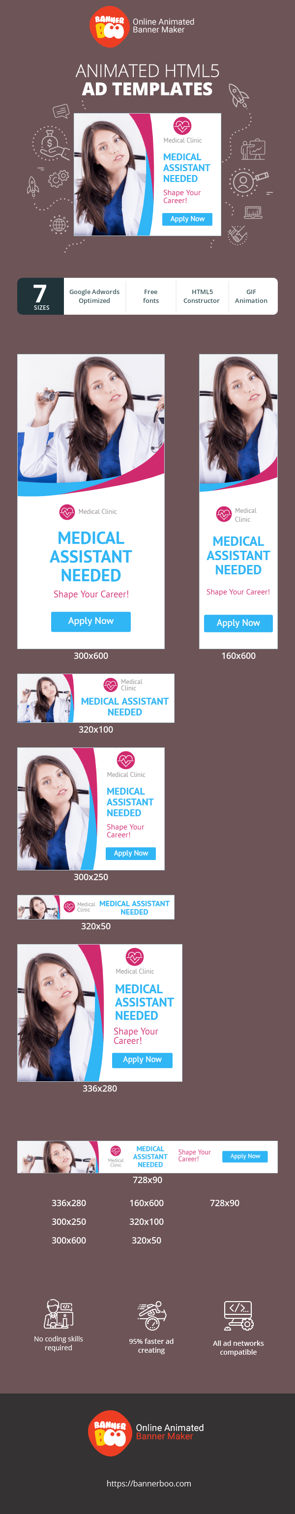 Banner ad template — Medical Assistant Required