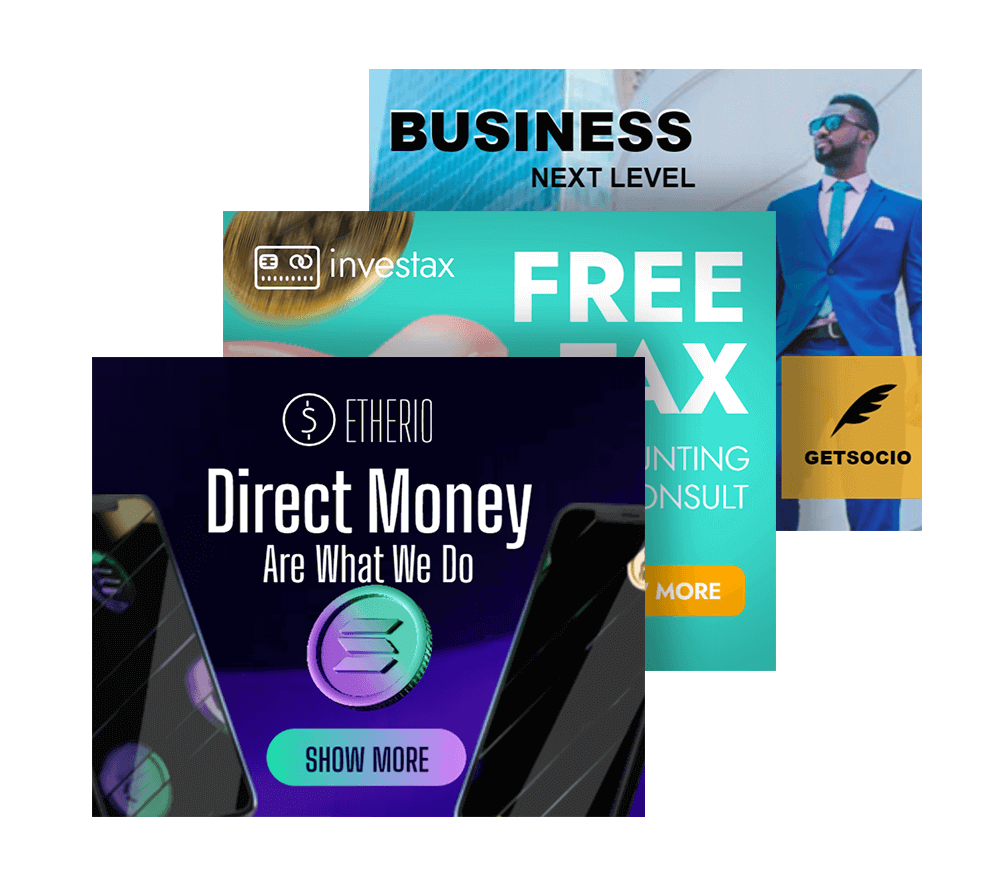 Animated financial banner templates