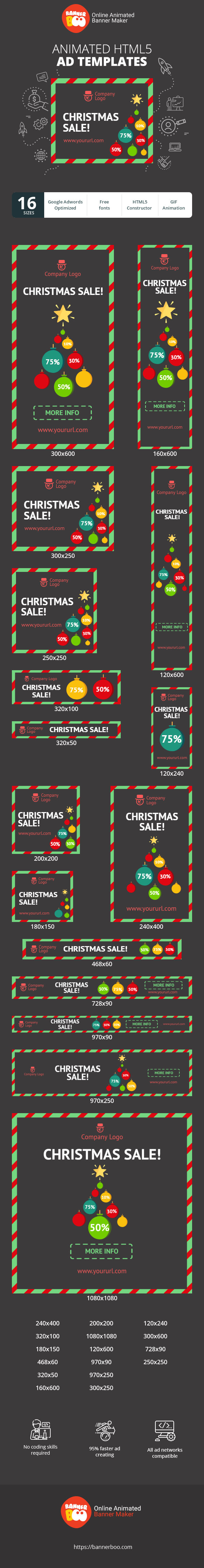 Banner ad template — Christmas Sale