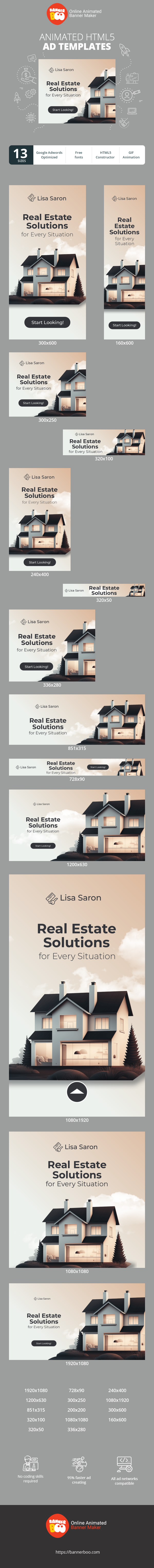Banner ad template — Real Estate Solutions For Every Situation — Real Estate